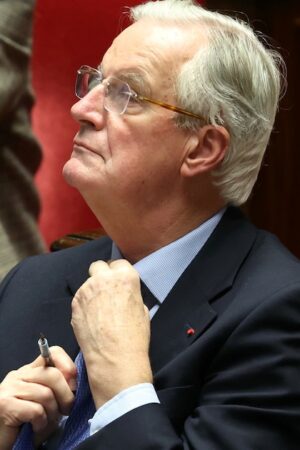 Michel Barnier à l'Assemblée nationale, à Paris, le 4 décembre 2024