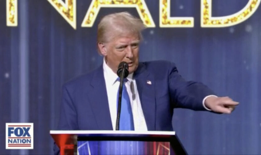 President-elect Donald Trump receives the 'Patriot of the Year' award at Fox Nation's Patriot Awards