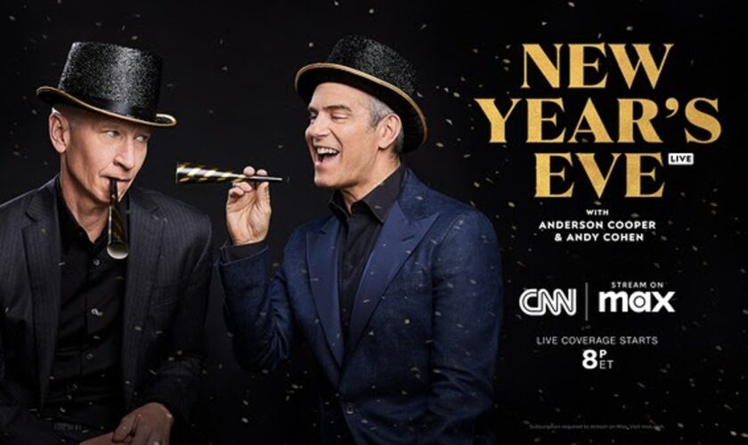 Andy Cohen will once again team up with Anderson Cooper to ring in New Year's Eve for CNN