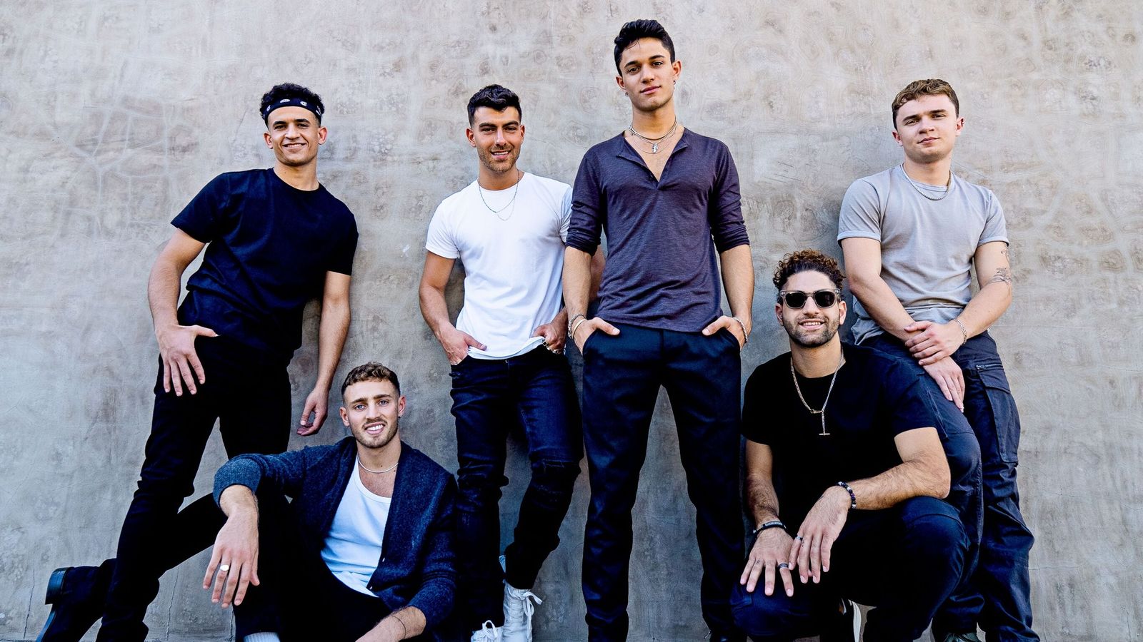 As1one (L-R): Sadik Abu Dogosh, Niv Lin, Nadav Philips, Ohad Attia, Aseel Farah, and Neta Rozenblat. Pic: Ross Halfin