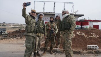 Rebel fighters in the Homs countryside. Pic: Reuters