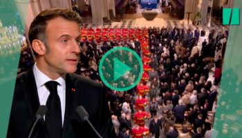 Macron voit en Notre-Dame la « métaphore heureuse d’une nation et de ce que devrait être le monde »