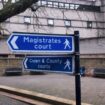 signs to magistrates court and crown court