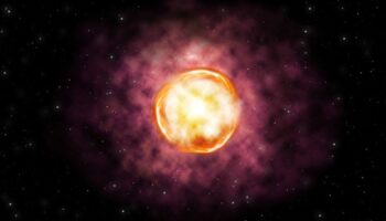 A star 'hiccupping' before it dies observed for the first time