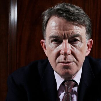 Former government minister and EU trade commissioner, Peter Mandelson, poses for a photograph during a Reuters interview in London February 22, 2013. Prime Minister David Cameron risks wrecking Britain's financial centre with his bid to wrest back powers from the European Union ahead of a vote on whether to leave, one of the UK's most influential Europhiles says. Mandelson, once one of Britain's most powerful men, told Reuters Cameron was imperilling the country's future by promising to claw ba