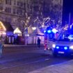 Emergency services on duty at the Christmas market. Pic: D'rthe Hein/picture-alliance/dpa/AP