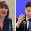 Rachel Reeves and (right) Pan Gongsheng, governor of the People’s Bank of China. File Pic: Reuters