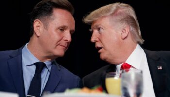 President-elect Donald Trump, right, with television producer Mark Burnett. File pic: AP