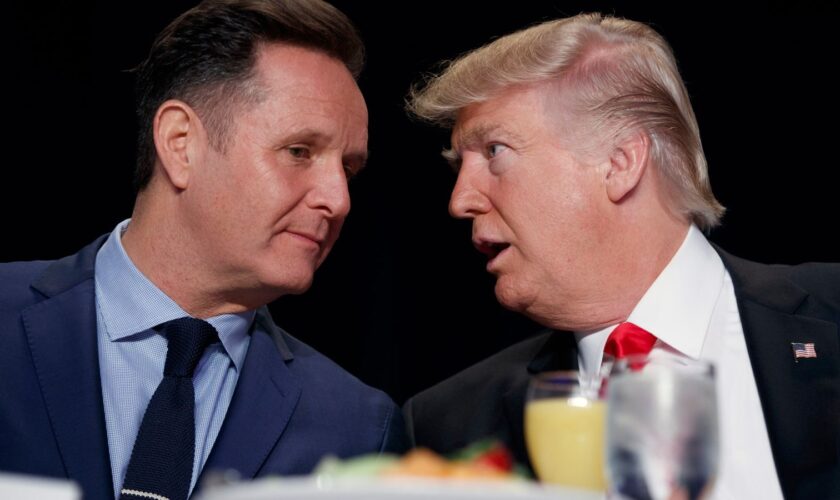 President-elect Donald Trump, right, with television producer Mark Burnett. File pic: AP