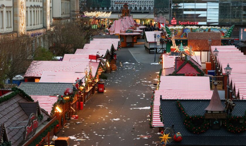 The aftermath of the Christmas market attack. Pic: Reuters