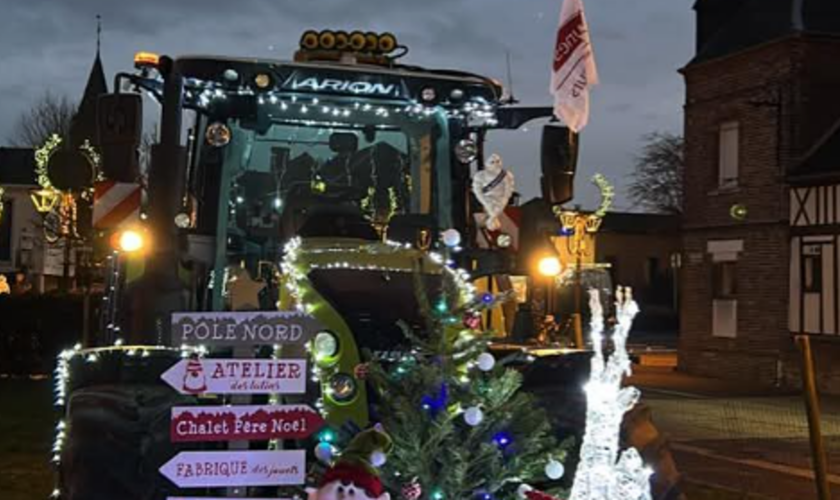 Colère agricole : des agriculteurs paradent aux couleurs de Noël pour remobiliser sur leurs revendications