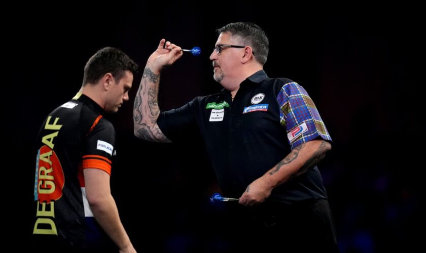 Unhappy birthday: Former champion Gary Anderson bows out of World Championship