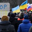 Anti-government protesters gather in Bratislava after Slovak Prime Minister Robert Fico met with Vladimir Putin. Pic: Reuters