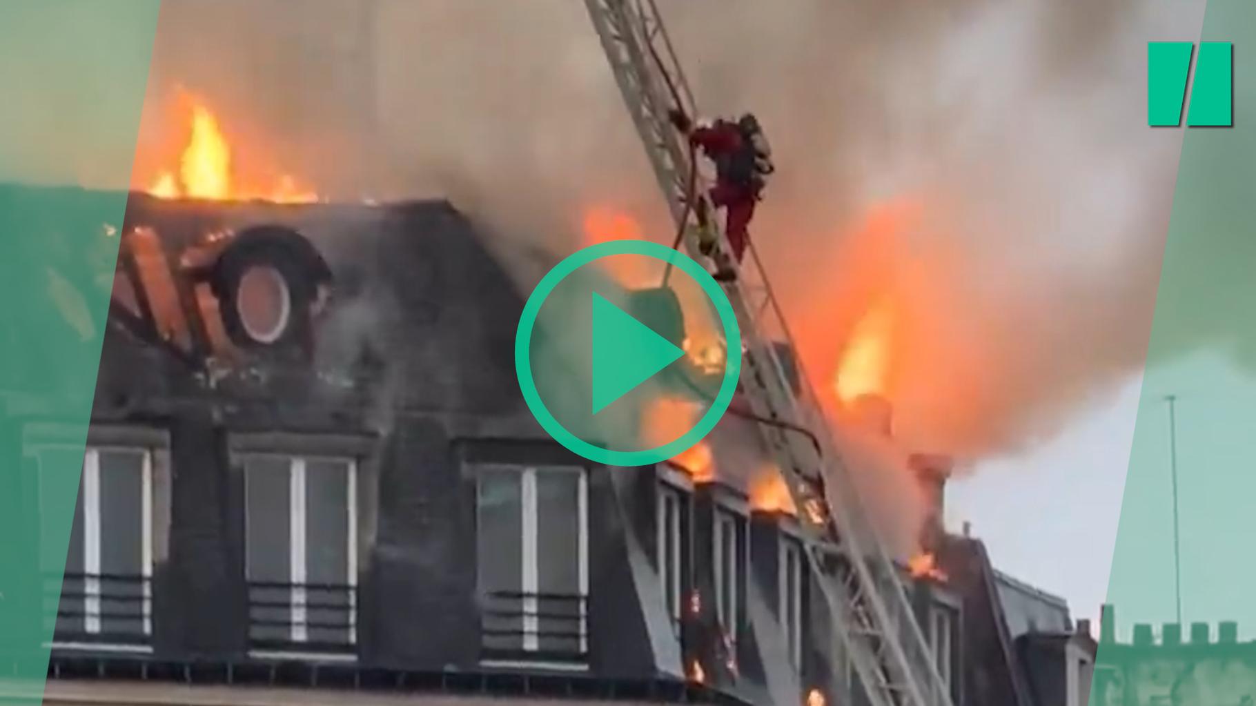 Indendie à Paris : les images impressionnantes du feu dans un immeuble du quartier Saint-Lazare