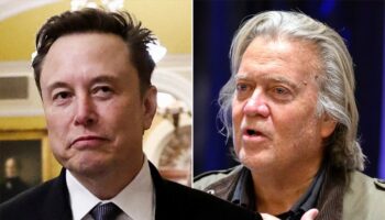 Steve Bannon mocks ‘toddler’ Elon Musk after he tells X user to ‘f*** yourself’ over visa bust-up