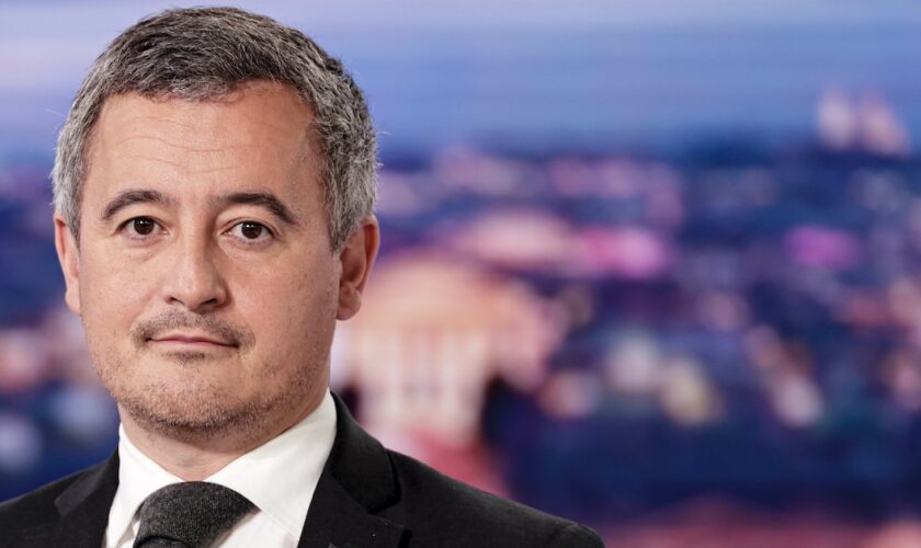 Le nouveau garde des Sceaux Gérald Darmanin sur le plateau de TF1 près de Paris le 26 décembre 2024