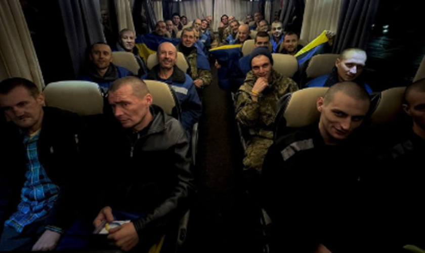 Volodymyr Zelenskyy said 189 prisoners are returning home. Pic: Ukrainian president's office/Telegram