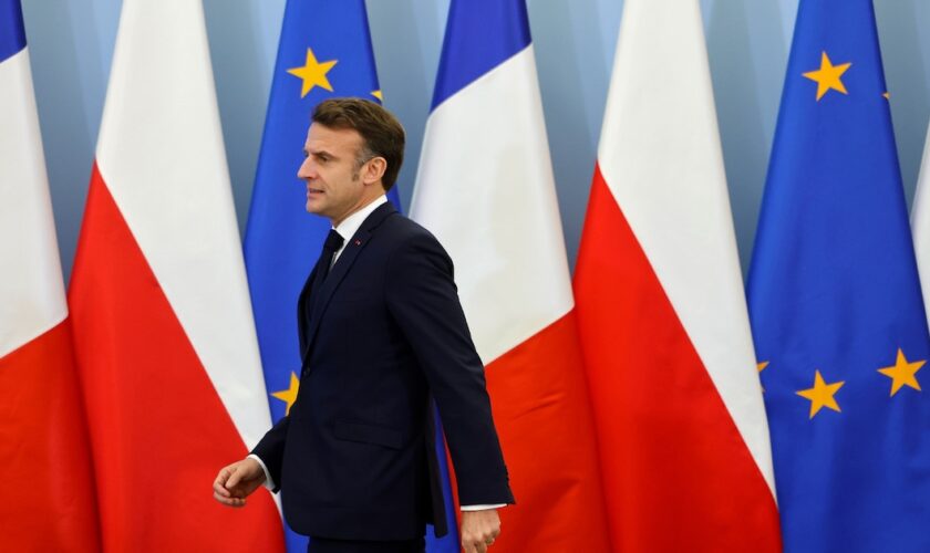 Le président Emmanuel Macron à Varsovie, le 12 décembre 2024 en Pologne