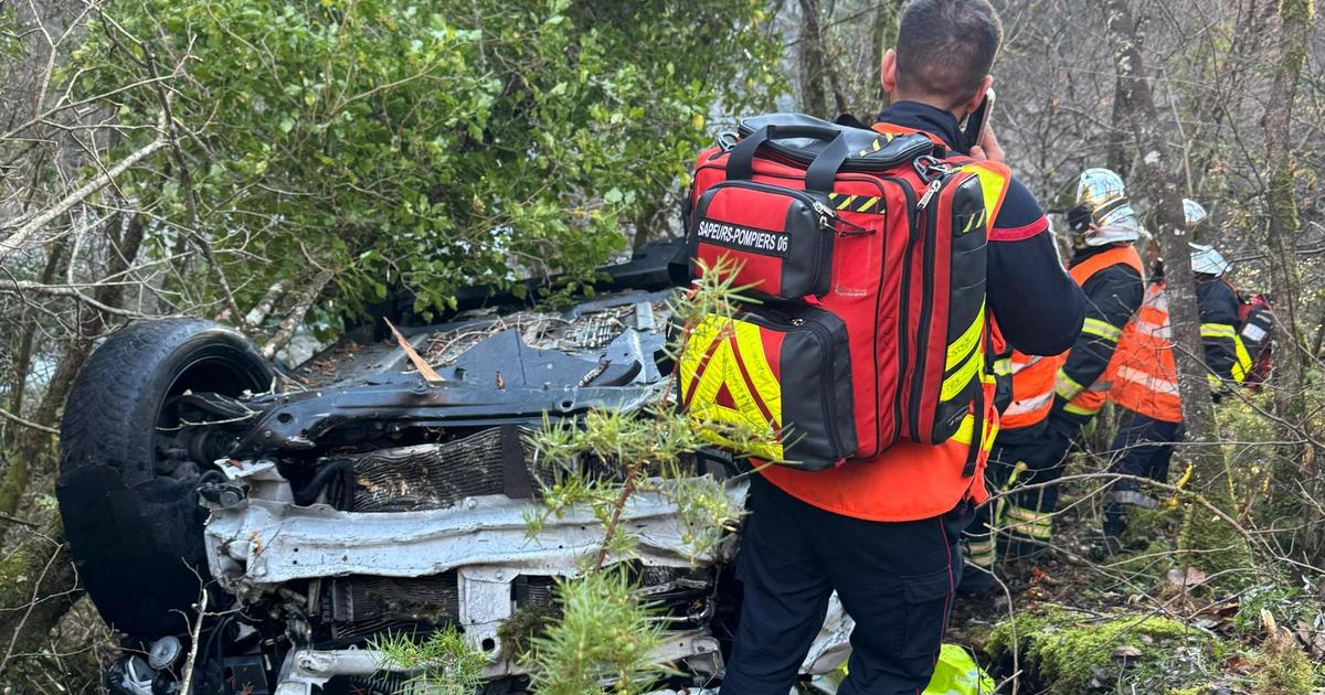 Alpes-Maritimes : un automobiliste grièvement blessé après une chute de 60 mètres dans un ravin