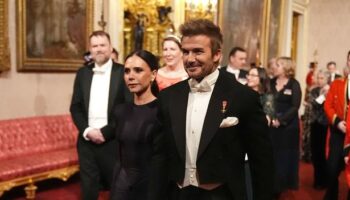 David and Victoria Beckham make surprise appearance at King's State Banquet for Qatar Emir