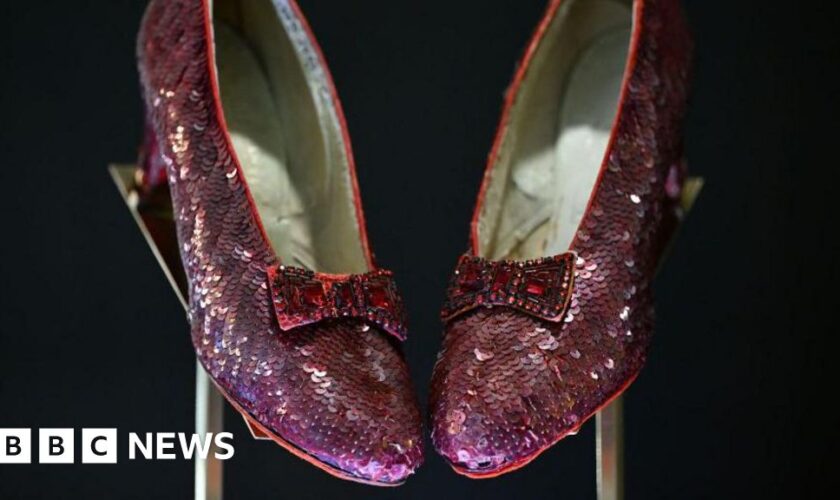 Dorothy's ruby slippers sell for $28m at auction