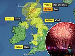 Edinburgh's Hogmanay celebrations are cancelled due to New Year's Eve storm bringing 75mph winds, heavy rain and snow with fireworks displays across Britain under threat