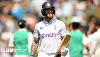 England captain Ben Stokes walks off after being dismissed