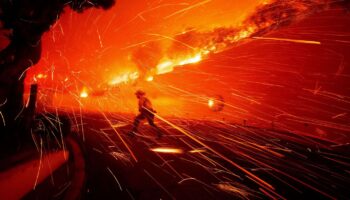 Die Flammen in Malibu haben sich bis an die Küste ausgeweitet. Foto: Ethan Swope/FR171736 AP/AP