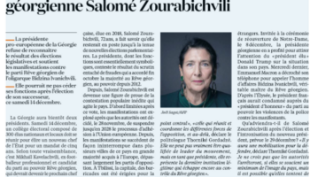 Géorgie, la résistance de la présidente pro-européenne, Salomé Zourabichvili