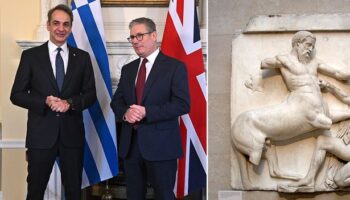 Greek PM greeted in No10 for first time since Rishi Sunak's Elgin Marbles 'hissy fit'