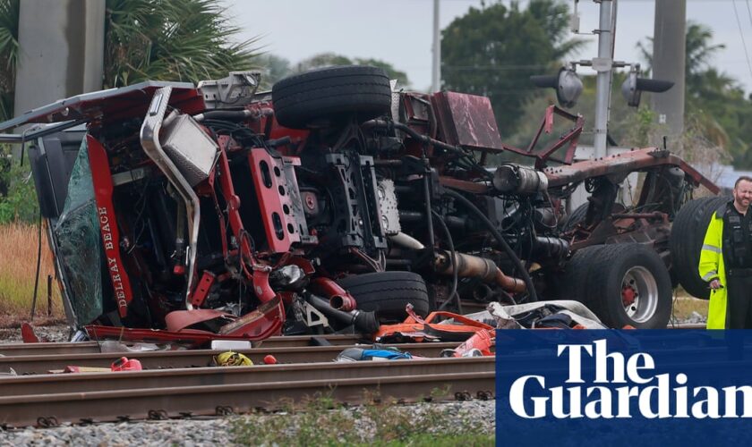 High-speed passenger train collides with firetruck in Florida, injuring 15 people