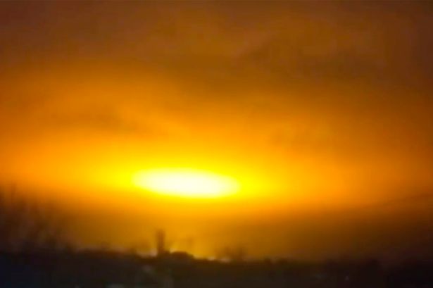 Huge doomsday flash over key Putin oil depot as Ukraine strikes with drone