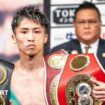 Naoya Inoue with his belts