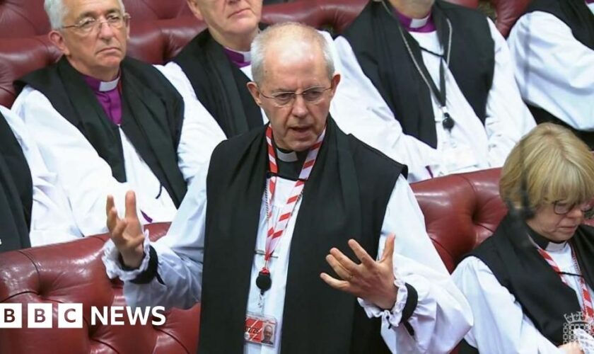 Justin Welby says sorry for hurting abuse survivors in final Lords speech