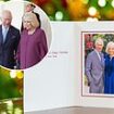 King Charles and Queen Camilla pose casually in the gardens of Buckingham Palace for their annual Christmas card - a stark contrast to last year's coronation snap