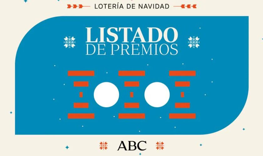 Lista completa de premios del sorteo de la Lotería de Navidad 2024