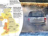 Met Office issues rare 'danger to life' red warning: Brits told to stay indoors and strap down Christmas decorations as Storm Darragh is set to batter Britain with 90mph winds