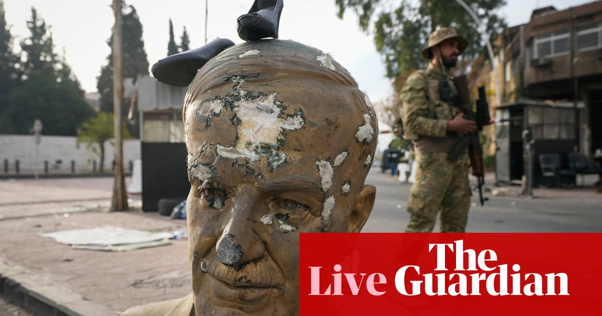 Middle East crisis live: rebel-backed Syrian interim prime minister urges ‘stability and calm’