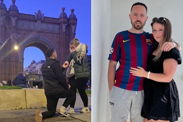 Moment thief swipes Brit's phone as he films himself proposing to girlfriend in Barcelona