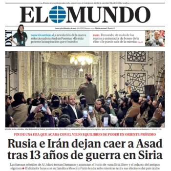 Portada de EL MUNDO del lunes 9 de diciembre de 2024