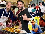 Prince William dons an apron as he serves Christmas dinner at The Passage - a homelessness charity he first visited with Princess Diana