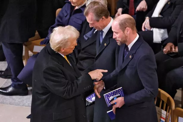 Prince William shakes hands with Donald Trump at Notre Dame reopening with warm embrace