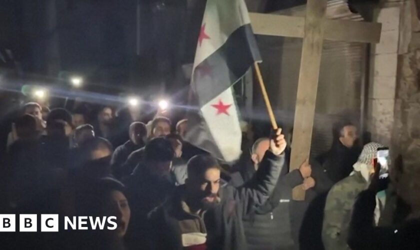 Protests erupt in Syria over Christmas tree burning