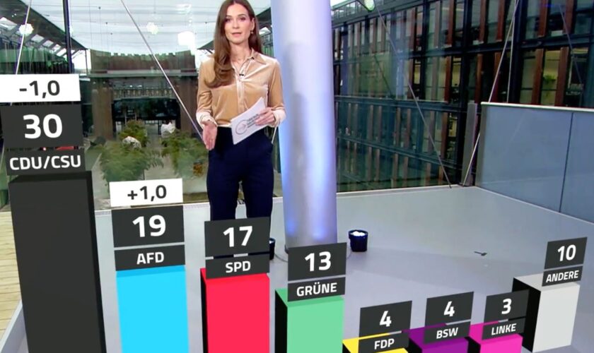 RTL/ntv-Trendbarometer: Union verliert, AfD legt zu – auch Merz und Scholz büßen ein