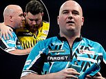 Rob Cross appears to make an obscene gesture midway through his World Darts Championship clash with Scott Williams at Ally Pally - before later going on to lose second-round tie