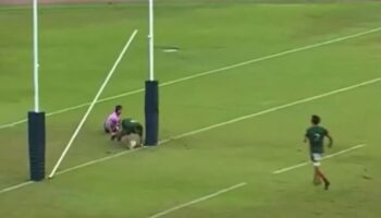 Rugby à 7 : un joueur mexicain percuté par la barre transversale après avoir inscrit un essai