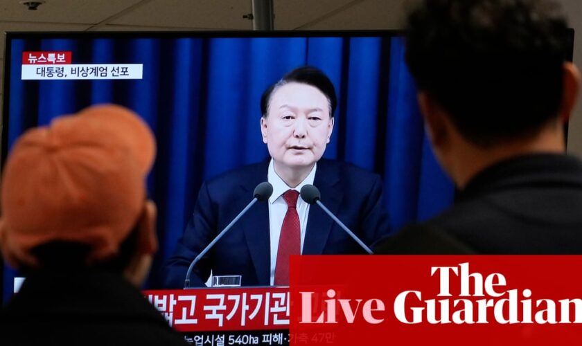 South Korea declares emergency martial law – live