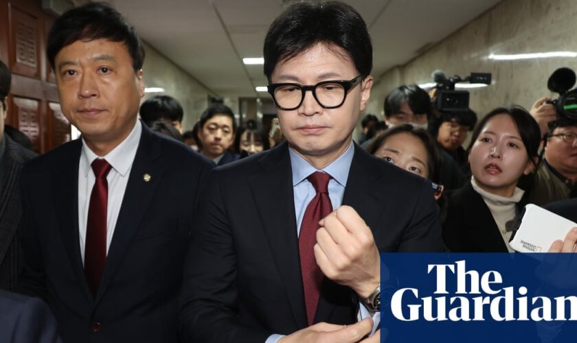 South Korea ruling party leader steps down after backing impeachment of President Yoon