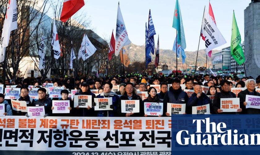 South Korea’s president Yoon Suk Yeol faces calls to resign after martial law shock