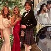 Stars ring in the New Year: Amanda Holden hosts lavish family bash in Scotland as Perrie Edwards shares kiss with fiancé Alex Oxlade-Chamberlain and Cruz Beckham parties in Miami